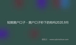 短期黑户口子 - 黑户口子秒下的有吗2020,9月