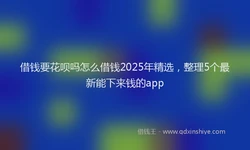 借钱要花呗吗怎么借钱2025年精选，整理5个最新能下来钱的app