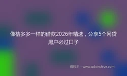 像桔多多一样的借款2026年精选，分享5个网贷黑户必过口子