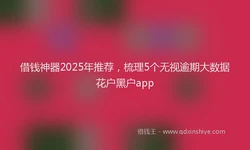 借钱神器2025年推荐，梳理5个无视逾期大数据花户黑户app