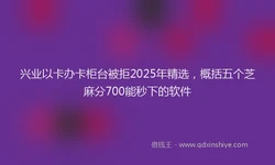 兴业以卡办卡柜台被拒2025年精选，概括五个芝麻分700能秒下的软件