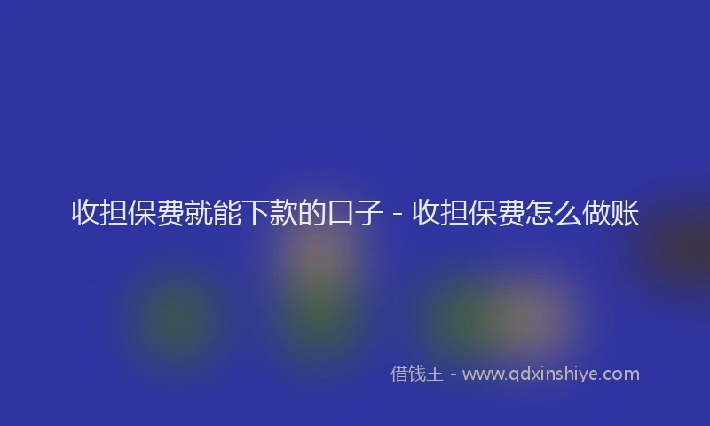 收担保费就能下款的口子 - 收担保费怎么做账
