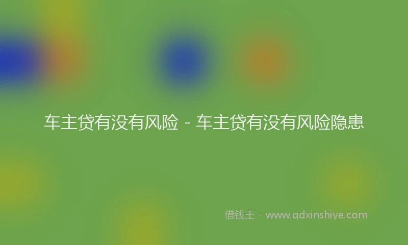 车主贷有没有风险 - 车主贷有没有风险隐患