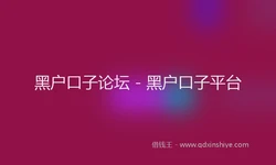 黑户口子论坛 - 黑户口子平台