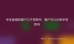 学生能借的黑户口子贷款吗 - 黑户可以办助学贷款吗