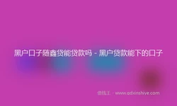 黑户口子随鑫贷能贷款吗 - 黑户贷款能下的口子