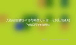 无视征信借钱平台有哪些可以借 - 无视征信正规的借贷平台有哪些
