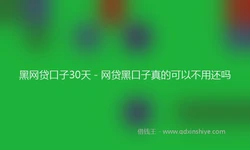 黑网贷口子30天 - 网贷黑口子真的可以不用还吗