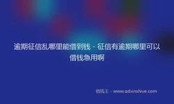 逾期征信乱哪里能借到钱 - 征信有逾期哪里可以借钱急用啊