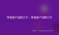 苹果黑户借款口子 - 苹果黑户贷款口子