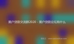 黑户贷款交流群2020 - 黑户贷款论坛有什么