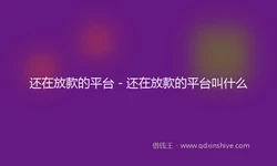 还在放款的平台 - 还在放款的平台叫什么