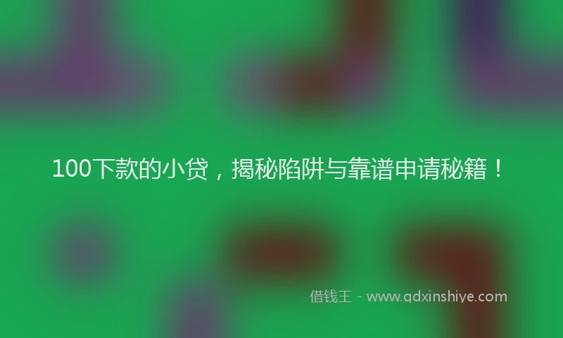 100下款的小贷，揭秘陷阱与靠谱申请秘籍！