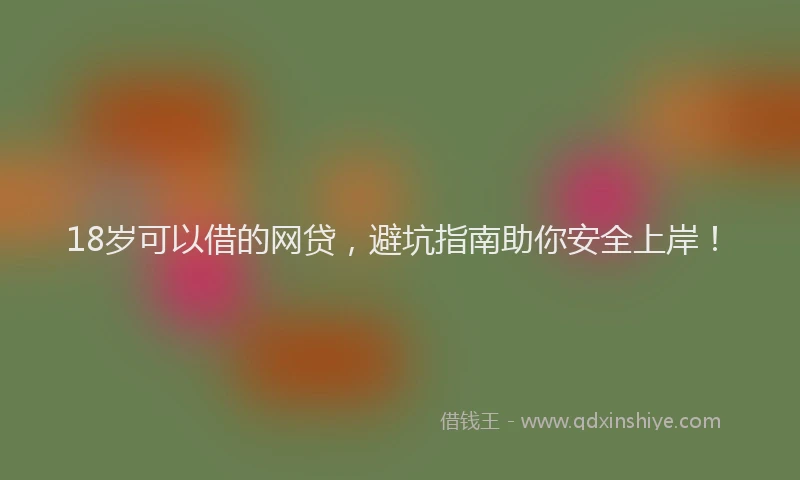 18岁可以借的网贷，避坑指南助你安全上岸！