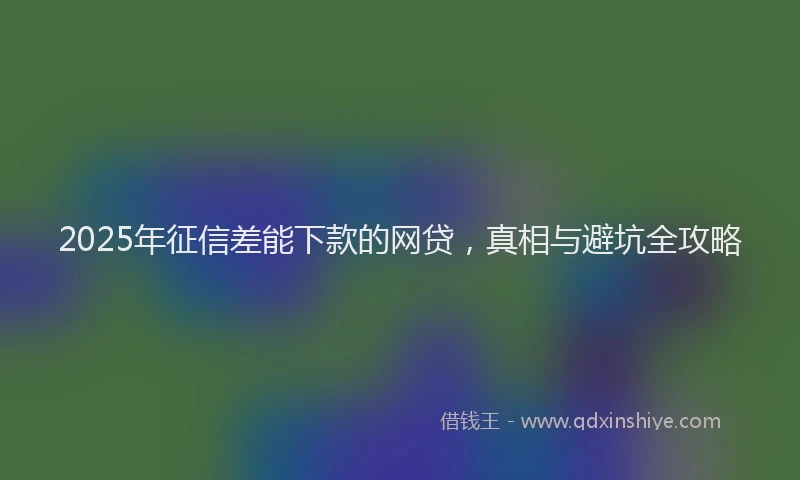 2025年征信差能下款的网贷，真相与避坑全攻略