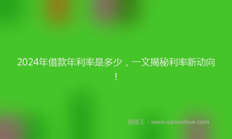 2024年借款年利率是多少，一文揭秘利率新动向！
