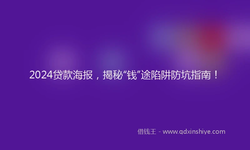 2024贷款海报，揭秘“钱”途陷阱防坑指南！