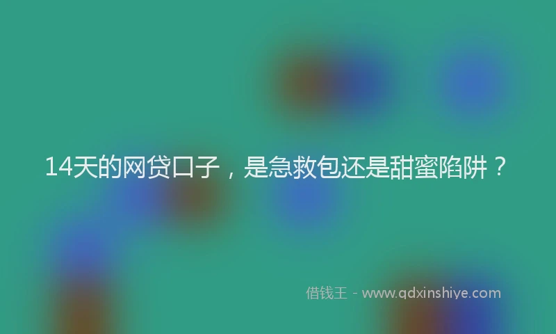 14天的网贷口子,是急救包还是甜蜜陷阱?