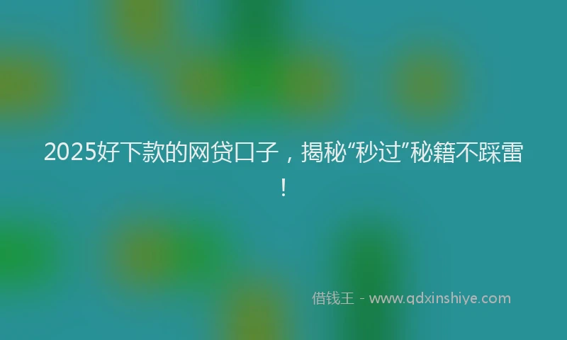 2025好下款的网贷口子，揭秘“秒过”秘籍不踩雷！