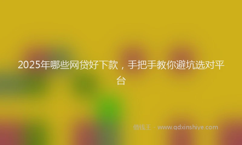 2025年哪些网贷好下款，手把手教你避坑选对平台