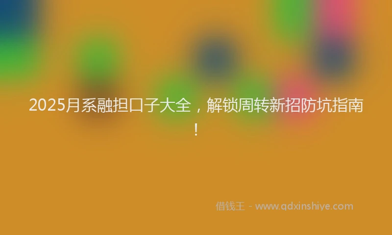 2025月系融担口子大全，解锁周转新招防坑指南！