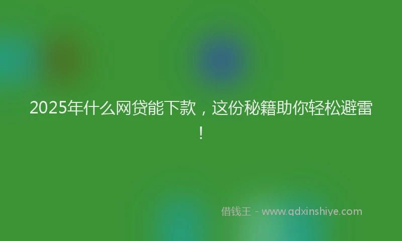 2025年什么网贷能下款,这份秘籍助你轻松避雷!