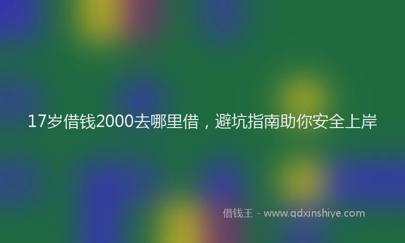 17岁借钱2000去哪里借，避坑指南助你安全上岸
