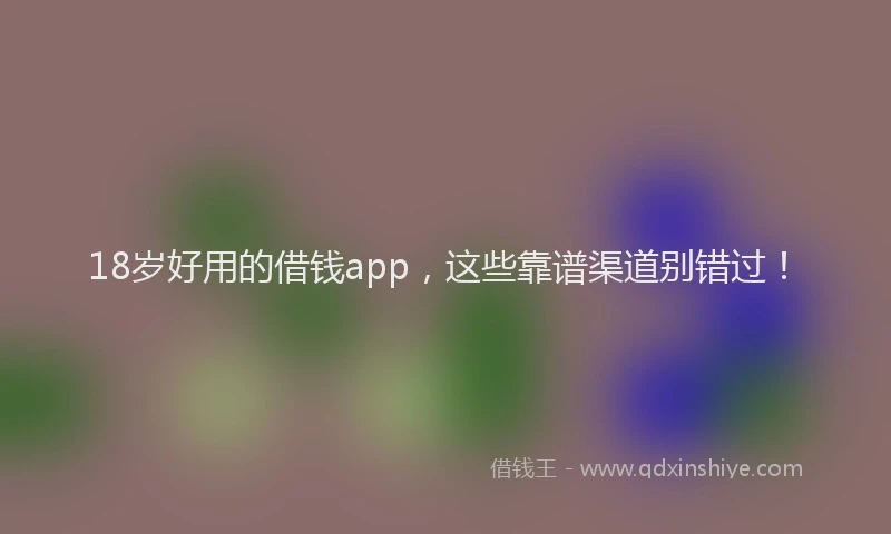 18岁好用的借钱app，这些靠谱渠道别错过！