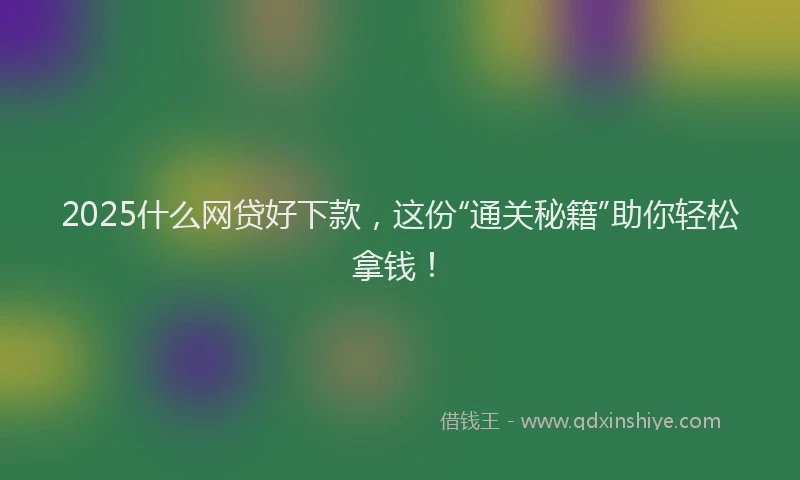 2025什么网贷好下款，这份“通关秘籍”助你轻松拿钱！
