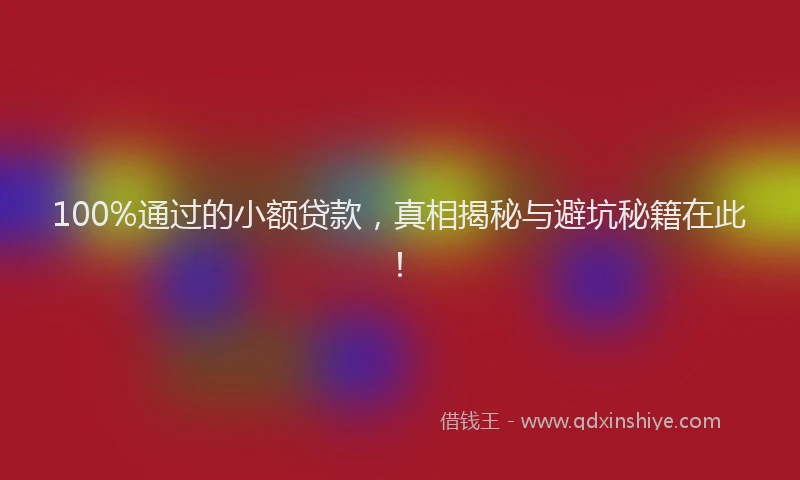 100%通过的小额贷款，真相揭秘与避坑秘籍在此！