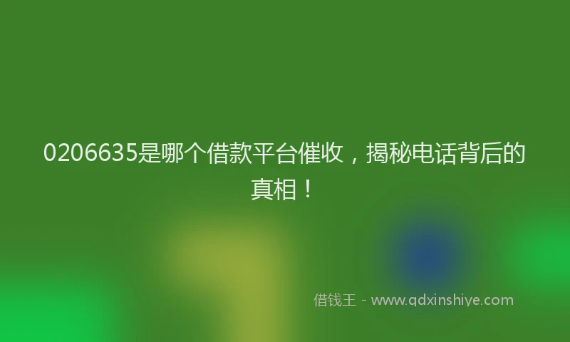 0206635是哪个借款平台催收，揭秘电话背后的真相！