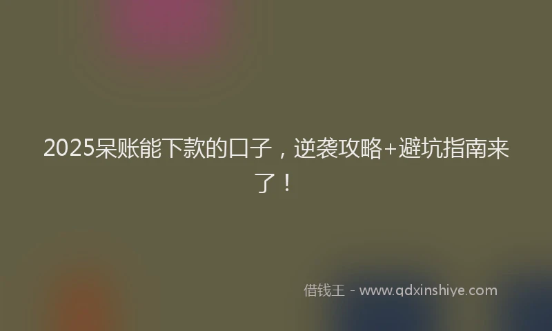 2025呆账能下款的口子，逆袭攻略+避坑指南来了！