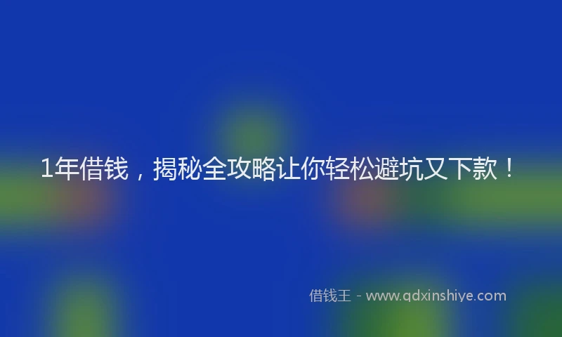 1年借钱，揭秘全攻略让你轻松避坑又下款！