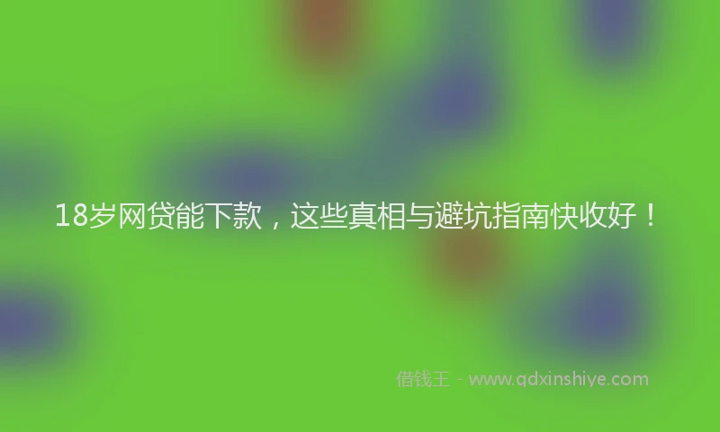 18岁网贷能下款，这些真相与避坑指南快收好！