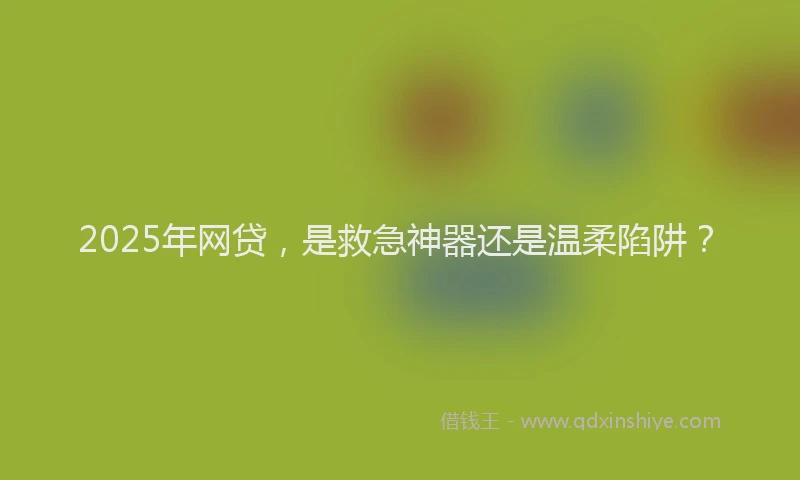 2025年网贷，是救急神器还是温柔陷阱？