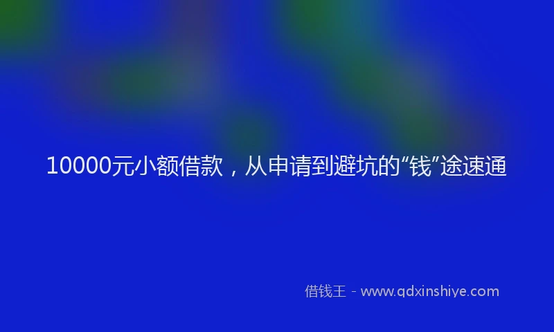 10000元小额借款，从申请到避坑的“钱”途速通