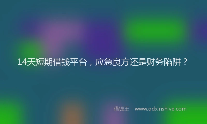 14天短期借钱平台，应急良方还是财务陷阱？