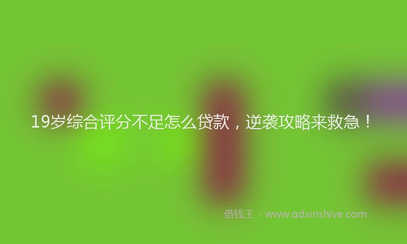 19岁综合评分不足怎么贷款，逆袭攻略来救急！