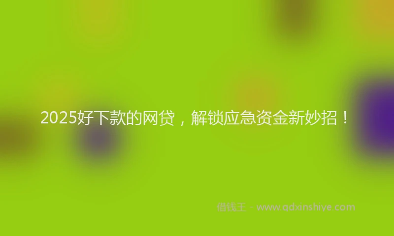 2025好下款的网贷，解锁应急资金新妙招！