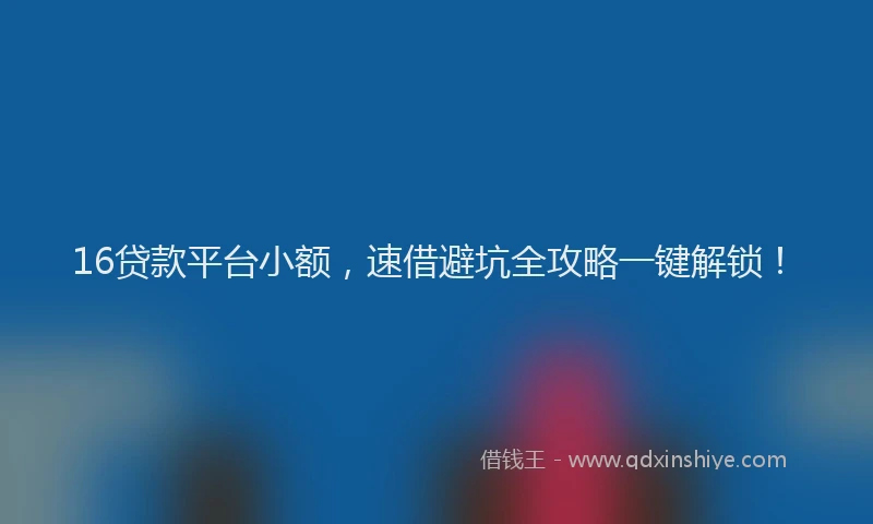 16贷款平台小额，速借避坑全攻略一键解锁！