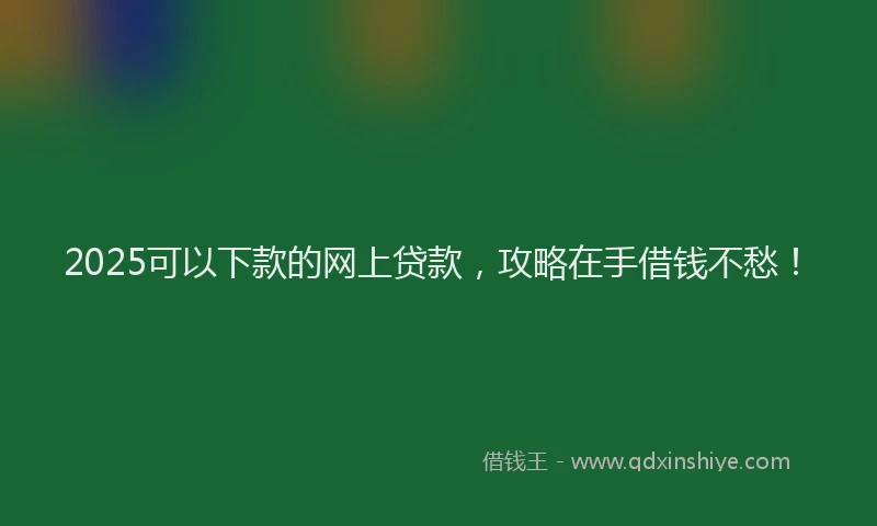2025可以下款的网上贷款，攻略在手借钱不愁！