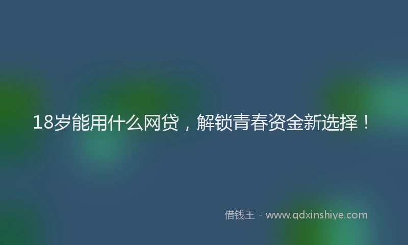 18岁能用什么网贷，解锁青春资金新选择！
