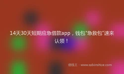 14天30天短期应急借款app，钱包“急救包”速来认领！