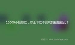 10000小额贷款，安全下款不踩坑的秘籍在此！