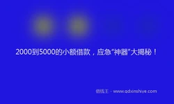 2000到5000的小额借款，应急“神器”大揭秘！