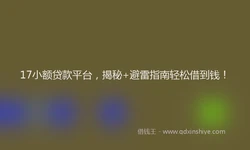 17小额贷款平台，揭秘+避雷指南轻松借到钱！