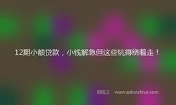 12期小额贷款，小钱解急但这些坑得绕着走！