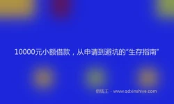 10000元小额借款，从申请到避坑的“生存指南”