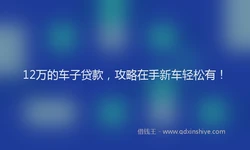12万的车子贷款，攻略在手新车轻松有！