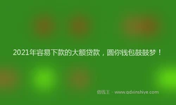 2021年容易下款的大额贷款，圆你钱包鼓鼓梦！